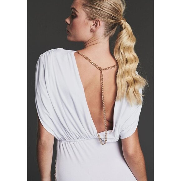 Retrofete Florence Reversible Maxi Dress in White Small New Gown Dress - Picture 13 of 16